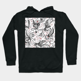 red and white pattern Hoodie